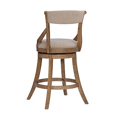 Linon Gilda Big and Tall Swivel Bar Stool