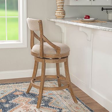 Linon Gilda Big and Tall Swivel Bar Stool