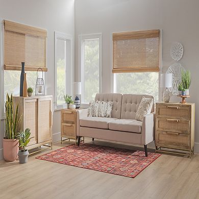 Linon Janie Rattan 3-Drawer Cabinet