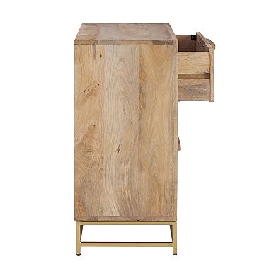 Linon Janie Rattan 3-Drawer Cabinet