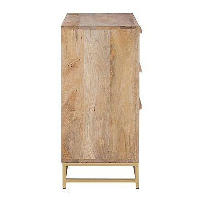 Linon Janie Rattan 3-Drawer Cabinet