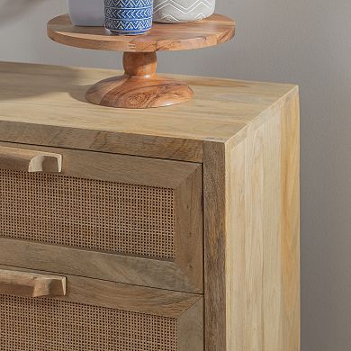 Linon Janie Rattan 3-Drawer Cabinet