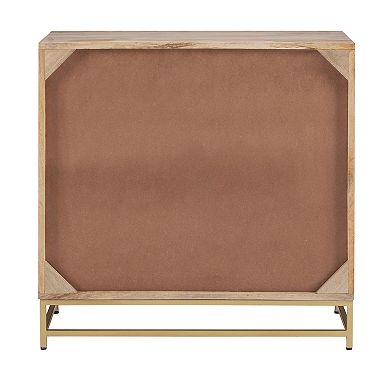 Linon Janie Rattan 3-Drawer Cabinet