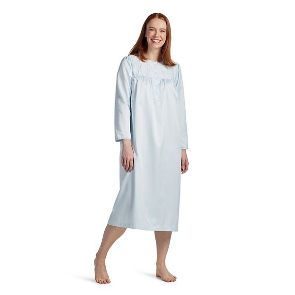 Women's Miss Elaine Essentials Brushed Back Satin Long Nightgown