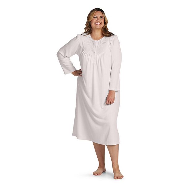 Plus Size Miss Elaine Essentials Long Nightgown