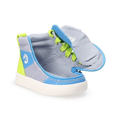 BILLY Footwear Grey Jersey Toddler Adaptive High Top Sneakers