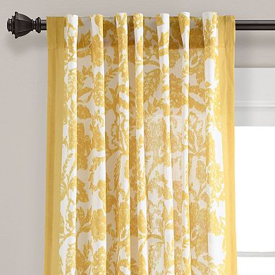 Lush Decor Emma Textured Jacobean Window Curtain Panel