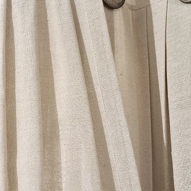 Lush Decor Linen Button New Window Curtain Panel
