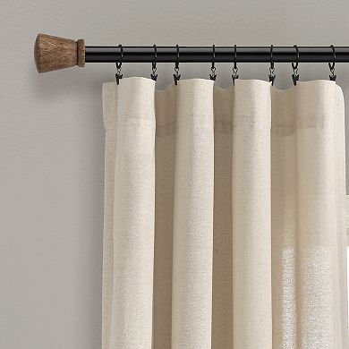 Lush Decor Linen Button New Window Curtain Panel