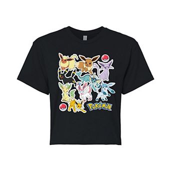Juniors' Pokémon Eeveelution Cropped Tee