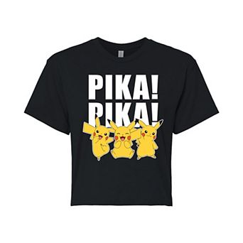 Juniors' Pokémon Pika Pika Cropped Tee