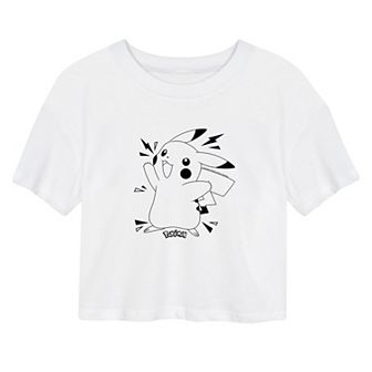 Juniors' Pokémon Pikachu Dex Cropped Tee