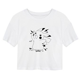 Juniors' Pokémon Pikachu Dex Cropped Tee