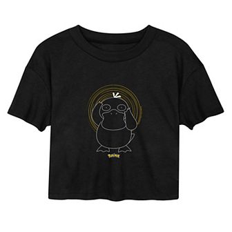 Juniors' Pokémon Psyduck Cropped Tee