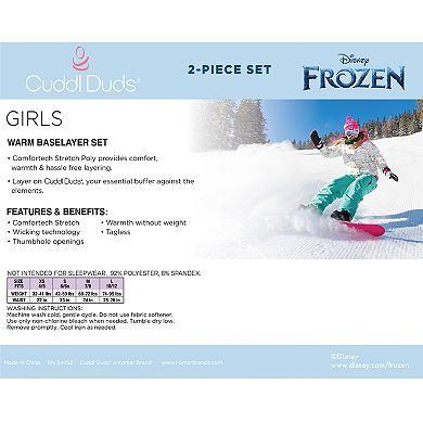 Girls 7-16 Cuddl Duds® Disney's Frozen Stretch 2-Piece Base Layer