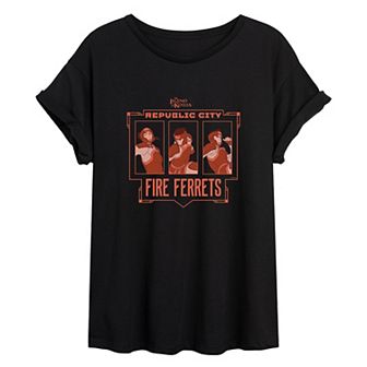 Juniors' The Legend Of Korra Fire Oversized Tee