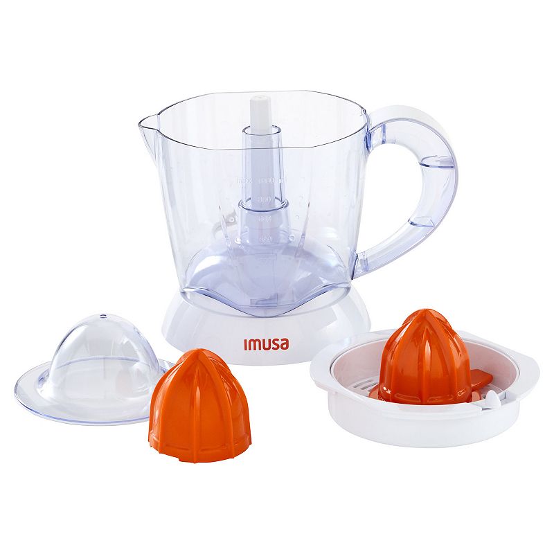 imusa 34oz electric citrus juicer, 25 watts - white: lemon juice maker, plastic, 90-day warranty, 2.3 lbs, no speeds