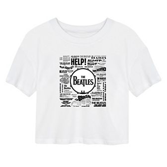 Juniors' The Beatles Singles Cropped Tee