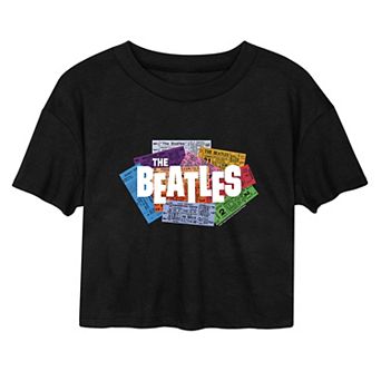 Juniors' The Beatles Tickets Cropped Tee