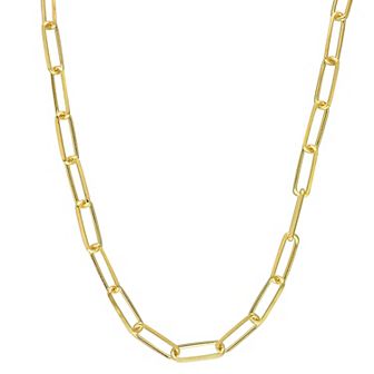 Stella Grace Sterling Silver 5 mm Paper Clip Link Chain Necklace