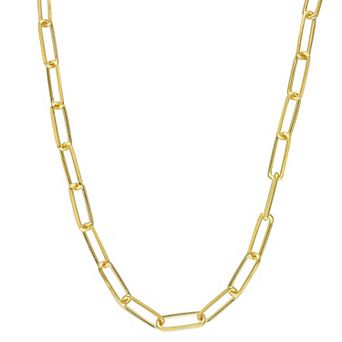 Stella Grace Sterling Silver 5 mm Paper Clip Link Chain Necklace