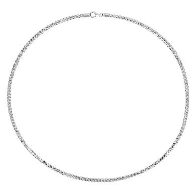 Stella Grace Sterling Silver Foxtail Chain Necklace