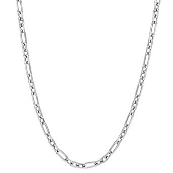 Stella Grace Sterling Silver 6 mm Figaro Chain Necklace