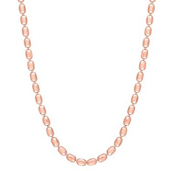 Stella Grace Sterling Silver Oval Ball Chain Necklace