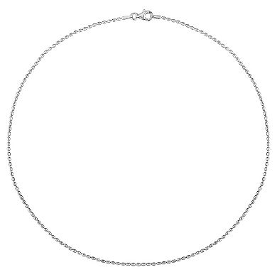 Stella Grace Sterling Silver Oval Ball Chain Necklace