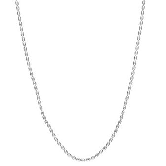 Stella Grace Sterling Silver Oval Ball Chain Necklace