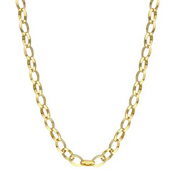 Stella Grace Sterling Silver 8 mm Rolo Chain Necklace