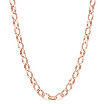 Stella Grace Sterling Silver 8 mm Rolo Chain Necklace