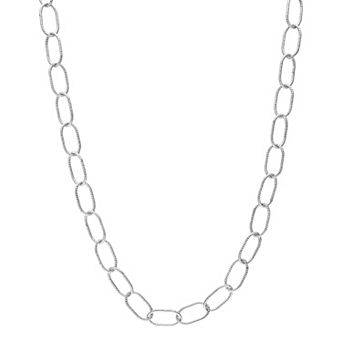 Stella Grace Sterling Silver 6.5 mm Twisted Rolo Chain Necklace