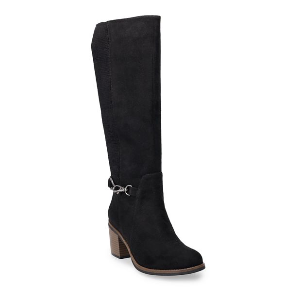 Kohls black knee high on sale boots