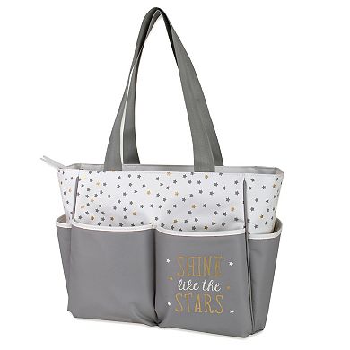 Baby Essentials Diaper Bag Tote 5 Piece Set with Sun, Moon and Stars
