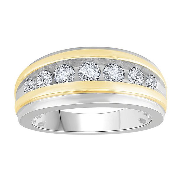 Men's Diamond Two-Tone Ring in 10K Gold (1 Ct. t.w.) - Two-Tone