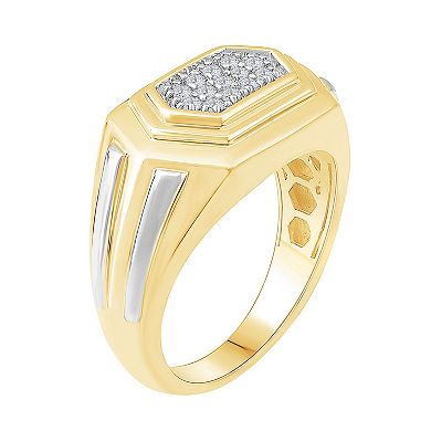 Diamond Medley Diamond Medley Men's 14k Gold Over Silver 1/3 Carat T.W. Diamond Ring