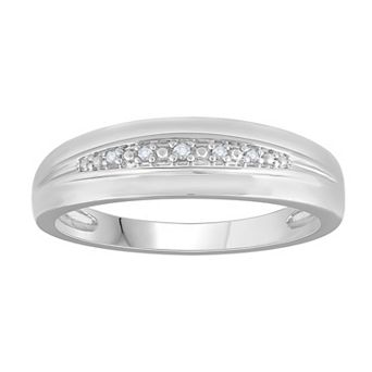 Diamond Medley Men's Sterling Silver Diamond Accent Band