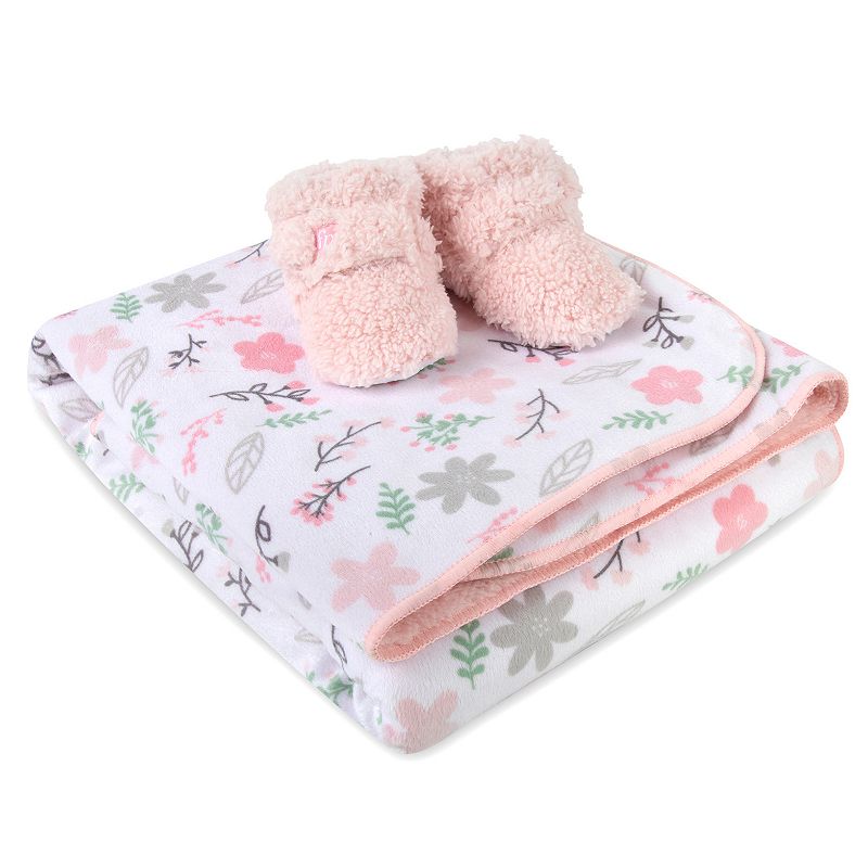 Fisher Price Woodland Wonders Baby Blanket With Baby Booties Set, Multicolo