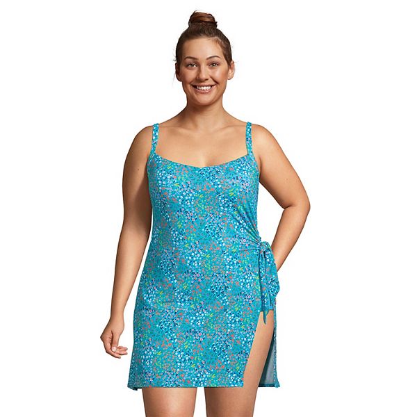 Plus Size Lands End Upf 50 Sweetheart One Piece Swim Dress