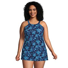Womens Blue Swimdress One-Piece Swimsuits - Swimsuits, Clothing