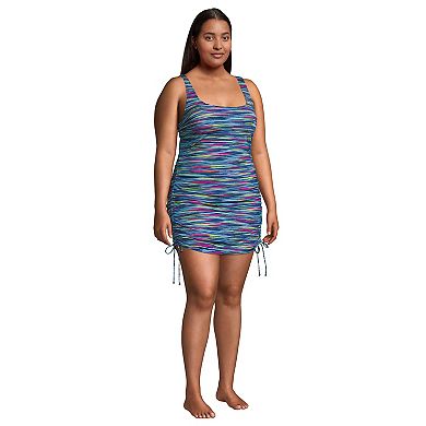 Plus Size Lands' End UPF 50 Adjustable One-Piece Swim Dress