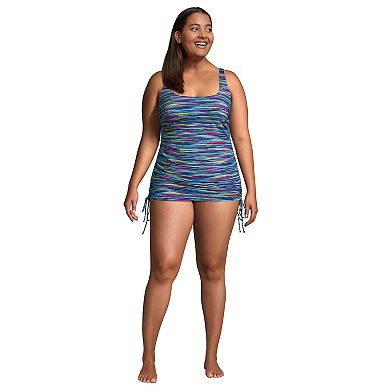 Plus Size Lands' End UPF 50 Adjustable One-Piece Swim Dress