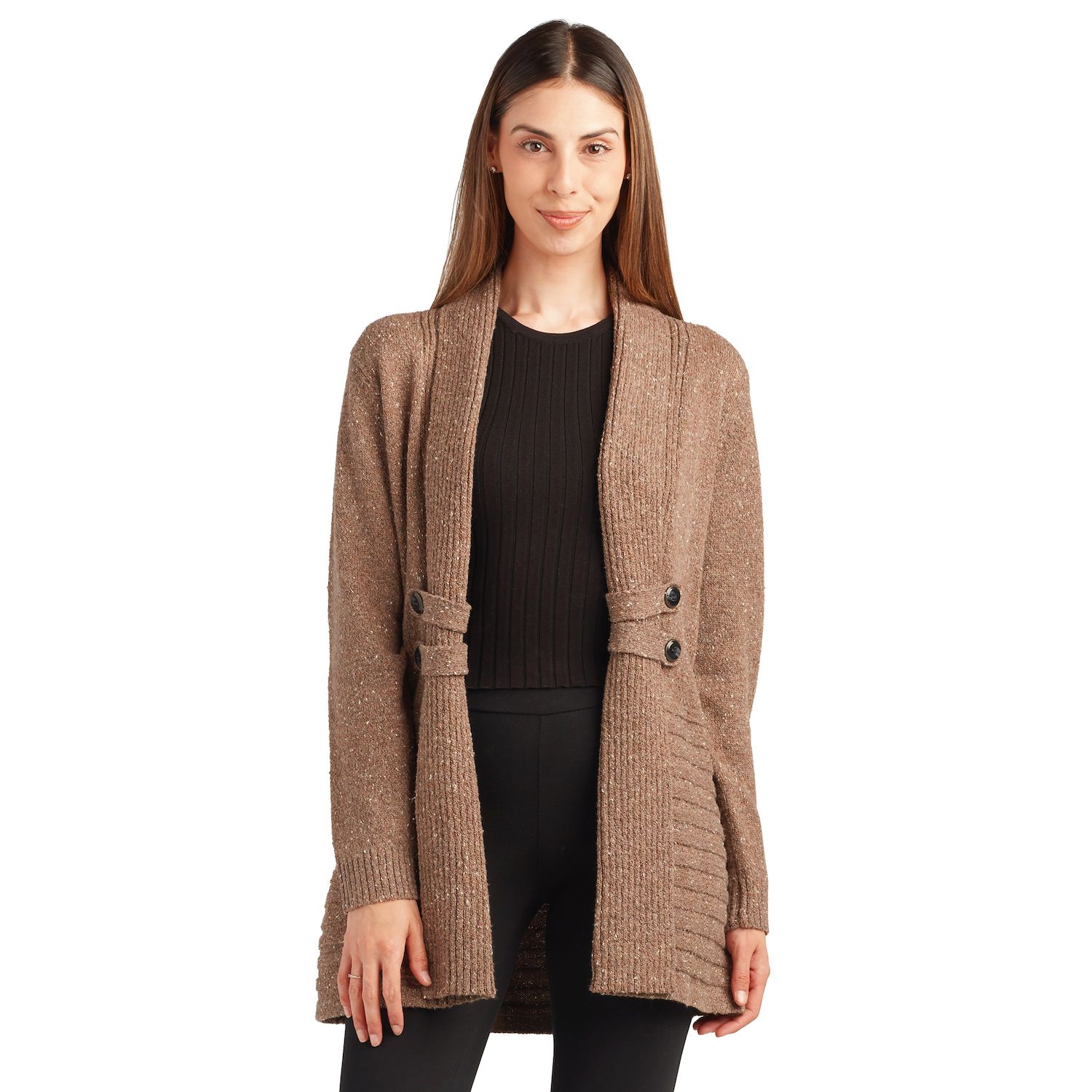 A blazer or cardigan sweater works well for a layering piece in your capsule collection.