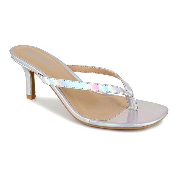 Women's high hotsell heel thong sandals