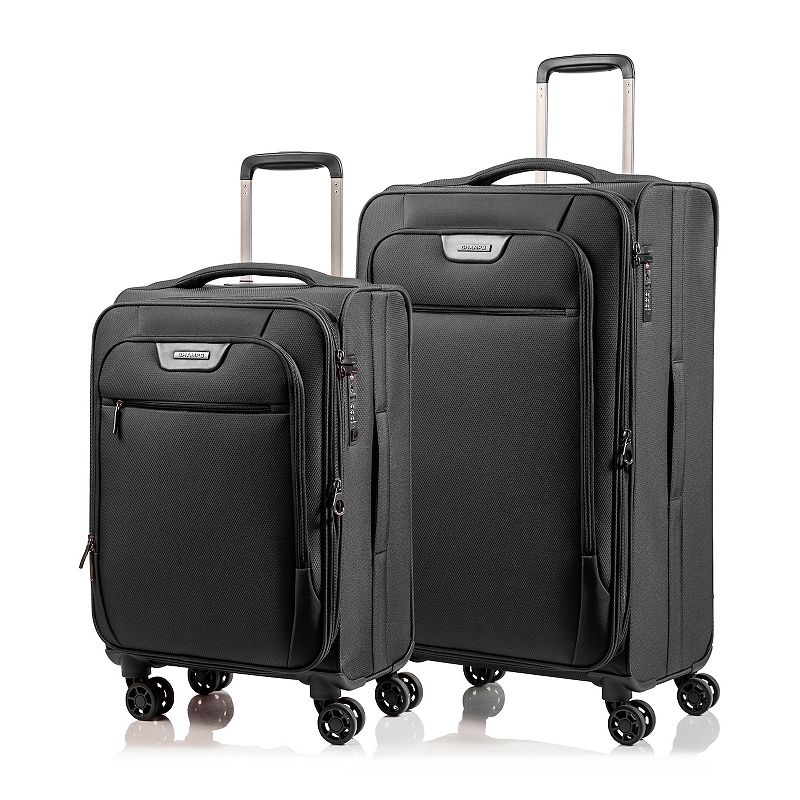 Champs SMART Softech Collection 2-Piece Softside Spinner Luggage Set with U