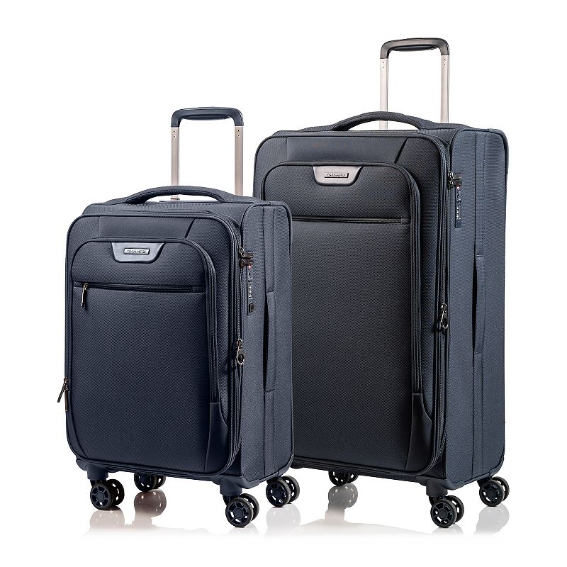 Champs SMART Softech Collection 2-Piece Softside Spinner Luggage Set with U