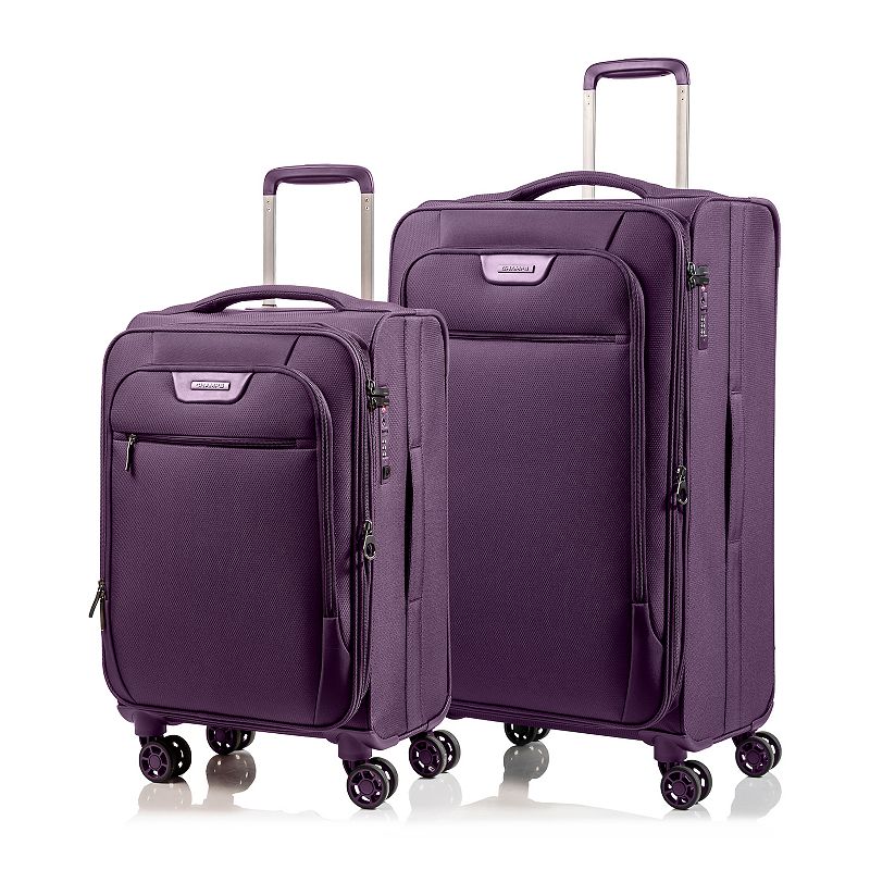 Champs SMART Softech Collection 2-Piece Softside Spinner Luggage Set with U