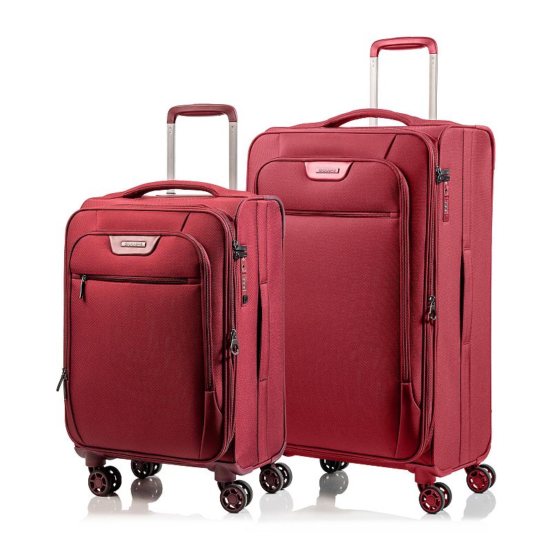 Champs SMART Softech Collection 2-Piece Softside Spinner Luggage Set with U