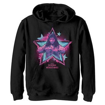 Boys 8-20 Doctor Strange Movie 2 America Chavez Pink And Blue Star Hoodie